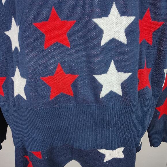 BEACH RIOT Callie Sweater & Balboa Shorts Americana Stars Set Size XL Blue - Picture 14 of 16